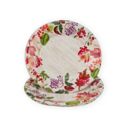 Berry Botanical Taupe Salad & Dessert Plates - 8 Per Package