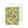 Berry Branches Gift Enclosure Cards in Gold - 4 Mini Cards & 4 Envelopes