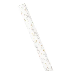 Berry Branches Gift Wrapping Paper in White & Silver - 30