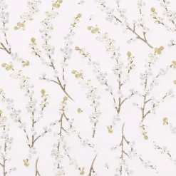 Berry Branches Gift Wrapping Paper in White & Silver - 30