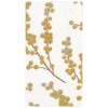 Berry Branches Paper Guest Towel Napkins in White & Gold - 15 Per Package
