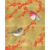 Birds And Berry Branches C-Sized Christmas Cards Pack in Cello - 5 Cards & 5 Envelopes