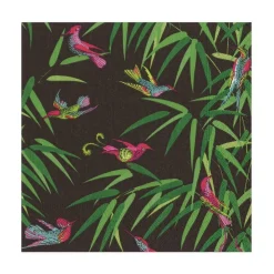 Birds in Paradise Paper Luncheon Napkins in Black - 20 Per Package