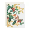 Birds on Holly Branch Classic Boxed Christmas Cards - includes 15 cards & envelopes