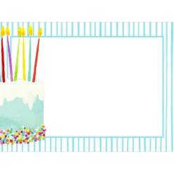 Birthday Cake Adhesive Labels - 12 Per Package