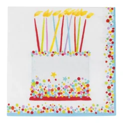 Birthday Cake Luncheon Napkins - 20 Per Package
