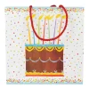 Birthday Cake Medium Square Gift Bags - One Gift Bag Included