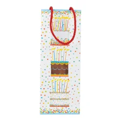 Birthday Cake Wine & Bottle Gift Bags - One Gift Bag Included