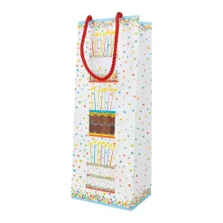 Birthday Cake Wine & Bottle Gift Bags - One Gift Bag Included