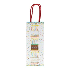 Birthday Cake Wine & Bottle Gift Bags - One Gift Bag Included