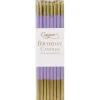 Birthday Slims Birthday Candles in Lavender & Gold - 16 Candles Per Box