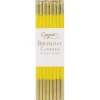 Birthday Slims Birthday Candles in Soft Yellow & Gold - 16 Candles Per Box