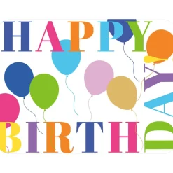 Birthday Surprise Paper Placemats in White - 12 Per Package,