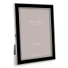 Black Enamel 5" x 7" Picture Frame with Silver Trim - 1 Each