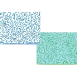 Block Print Leaves Assorted Boxed Note Cards - 10 Note Cards & 10 Envelopes