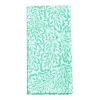 Block Print Leaves Cotton Dinner Napkins in Turquoise & Green - Set of 4, Three Sets