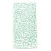 Block Print Leaves Cotton Dinner Napkins in Green & White - Set of 4