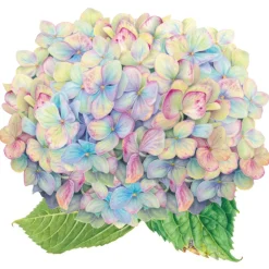 Blooming Hydrangea Die-Cut Placemats - 4 Each