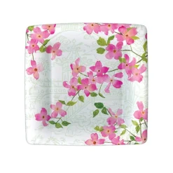 Blossoming Branches Square Paper Salad & Dessert Plates - 8 Per Package