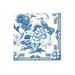 Blue & White Paper Cocktail Napkins - 20 Per Package