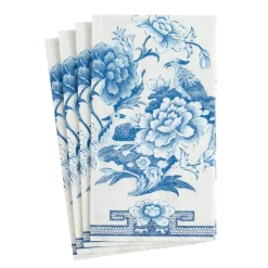 Blue & White Paper Guest Towel Napkins - 15 Per Package
