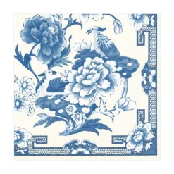 Blue & White Paper Luncheon Napkins - 20 Per Package