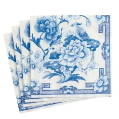 Blue & White Paper Luncheon Napkins - 20 Per Package