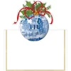 Blue And White Ornament Foil Place Cards - 8 Per Package