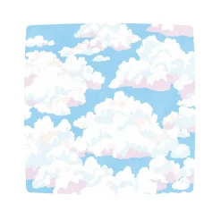 Blue Skies Square Paper Salad & Dessert Plates - 8 Per Package