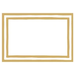 Border Stripe Place Cards in Gold Foil - 8 Per Package