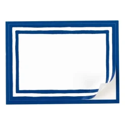 Border Stripe Self-Adhesive Labels in Blue - 12 Per Package