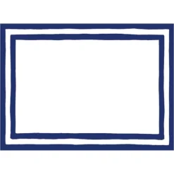 Border Stripe Self-Adhesive Labels in Blue - 12 Per Package
