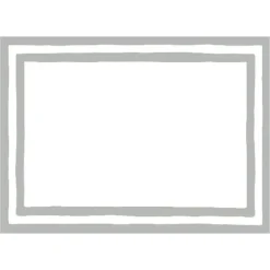 Border Stripe Self-Adhesive Labels in Silver - 12 Per Package