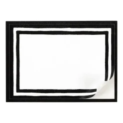 Border Stripe Self-Adhesive Labels in Black - 12 Per Package