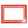 Border Stripe Self-Adhesive Labels in Red - 12 Per Package