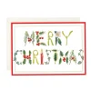 Botanical Merry Christmas Small Boxed Christmas Cards - 15 Cards & 15 Envelopes