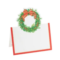 Boxwood and Berries Wreath Place Cards Die Cut Package 8 In