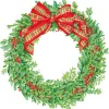 Boxwood and Berries Wreath Die-Cut Placemat - 4 Per Package