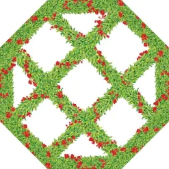 Boxwood Trellis Die-Cut Placemat - 4 Each
