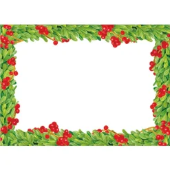 Boxwood with Berries Self-Adhesive Labels - 12 Per Package