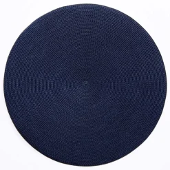 Braided Round Placemat in Navy - 1 Each