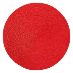 Braided Round Placemat in Holiday Red - 1 Each