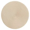 Braided Round Placemat in Ivory & Dust - 1 Each