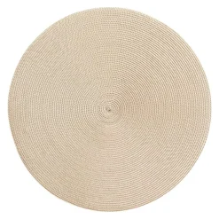Braided Round Placemat in Ivory & Dust - 1 Each