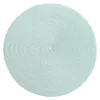 Braided Round Placemat in Silver & Aqua - 1 Each