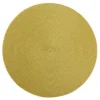 Braided Round Placemat in Gold & Avocado - 1 Each