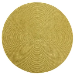 Braided Round Placemat in Gold & Avocado - 1 Each