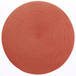 Braided Round Placemat in Gold & Red - 1 Each