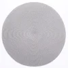 Braided Round Placemat in Platinum - 1 Each