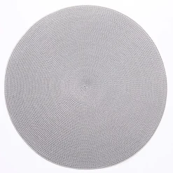Braided Round Placemat in Platinum - 1 Each